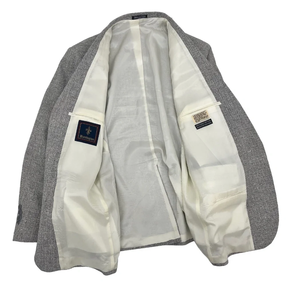Barrington Mens 44S Single Breasted Sport Coat Gray‎ Low Moisture Utility Press